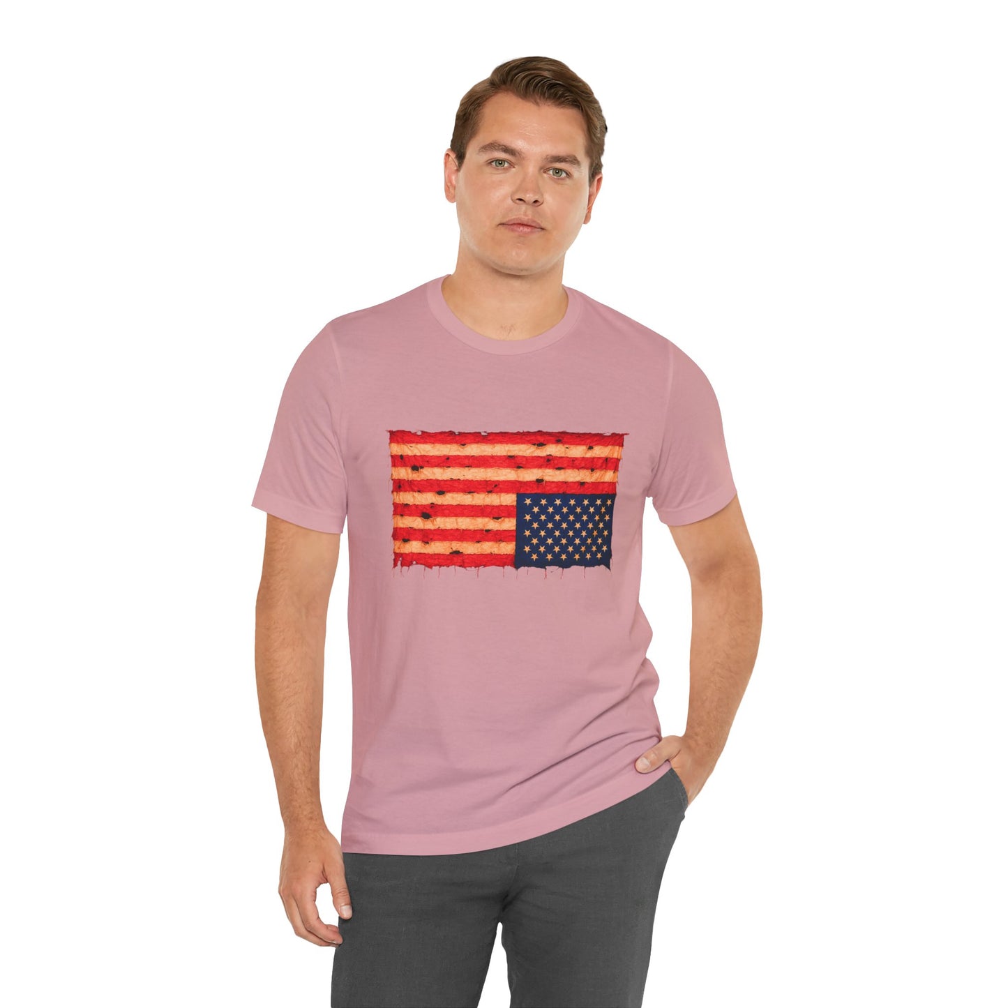 Inverted Flag Distress T-Shirt – Symbolic Upside Down Flag Design