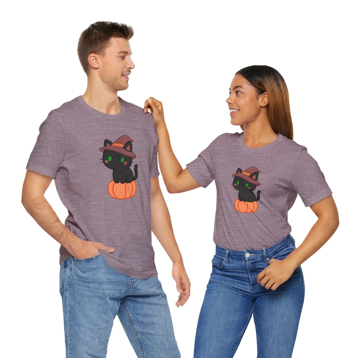 Halloween Cat Shirt – Cute Cat on a Pumpkin Graphic Tee