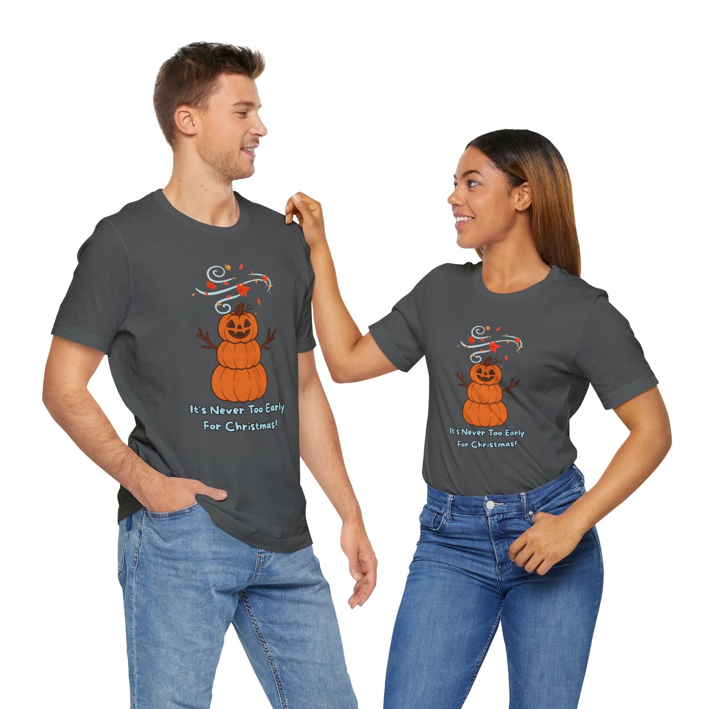 Pumpkin Snowman Shirt – Funny Halloween Christmas Mashup Tee