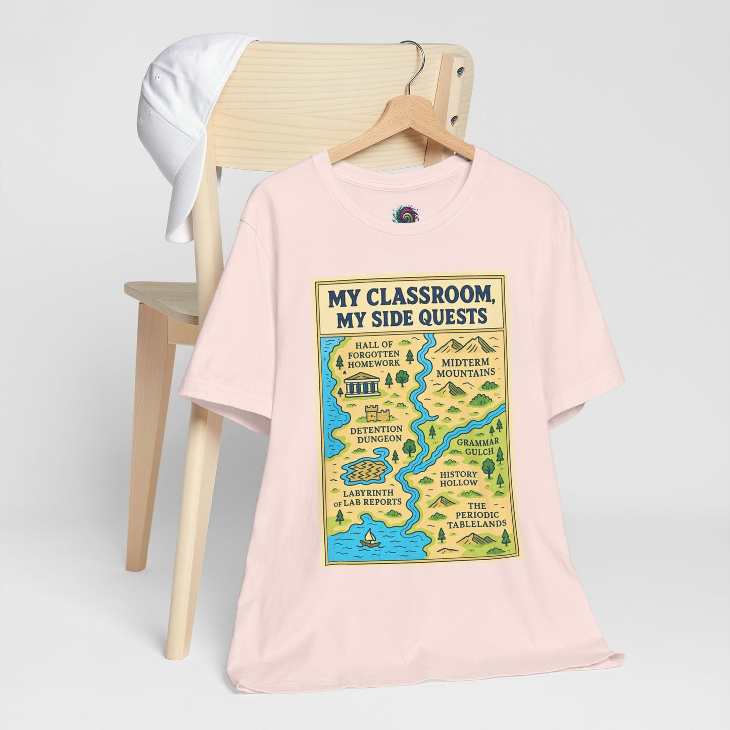 My Classroom, My Side Quests T-Shirt – RPG Map Tee for Teachers