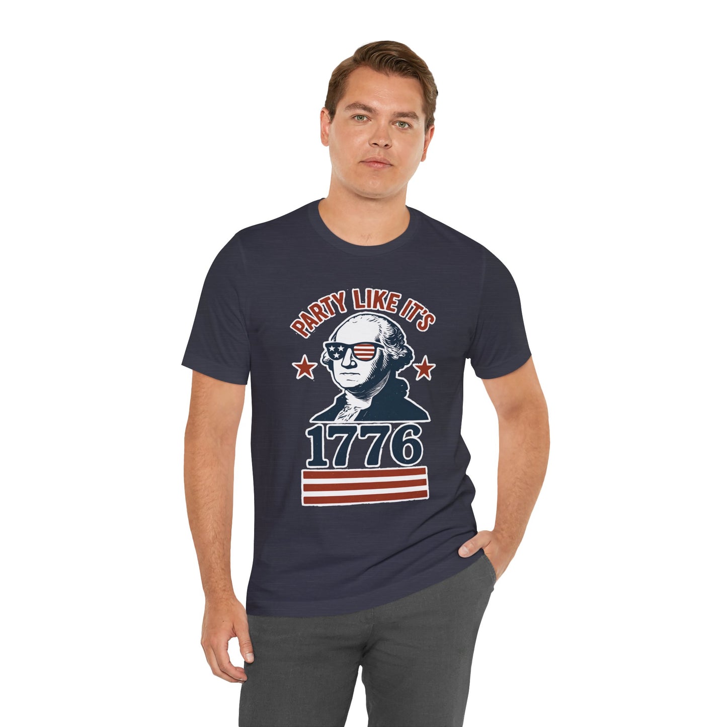 Party Like It's 1776 T-Shirt – Funny 4th of July Tee with George Washington Graphic - WhimSpin - https://whimspin.com