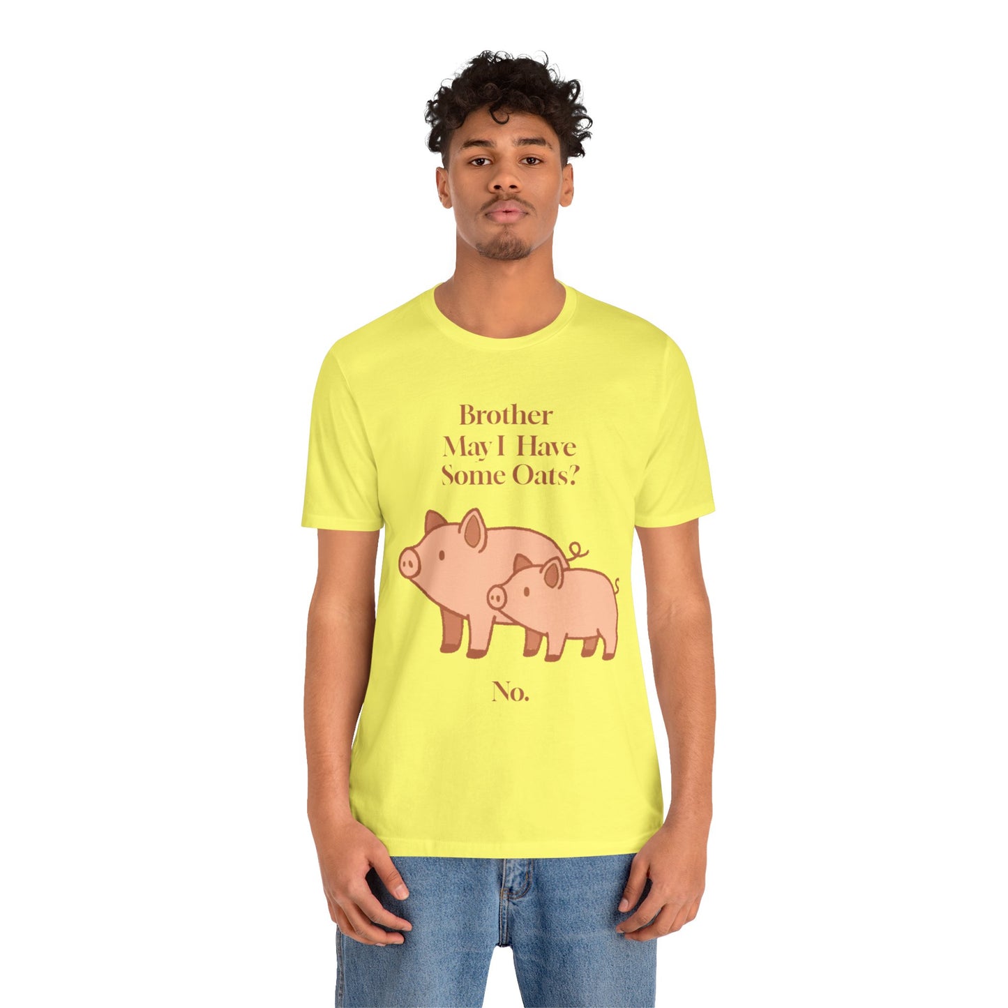 Brother May I Have Some Oats T-Shirt – Funny Viral Pig Meme Tee