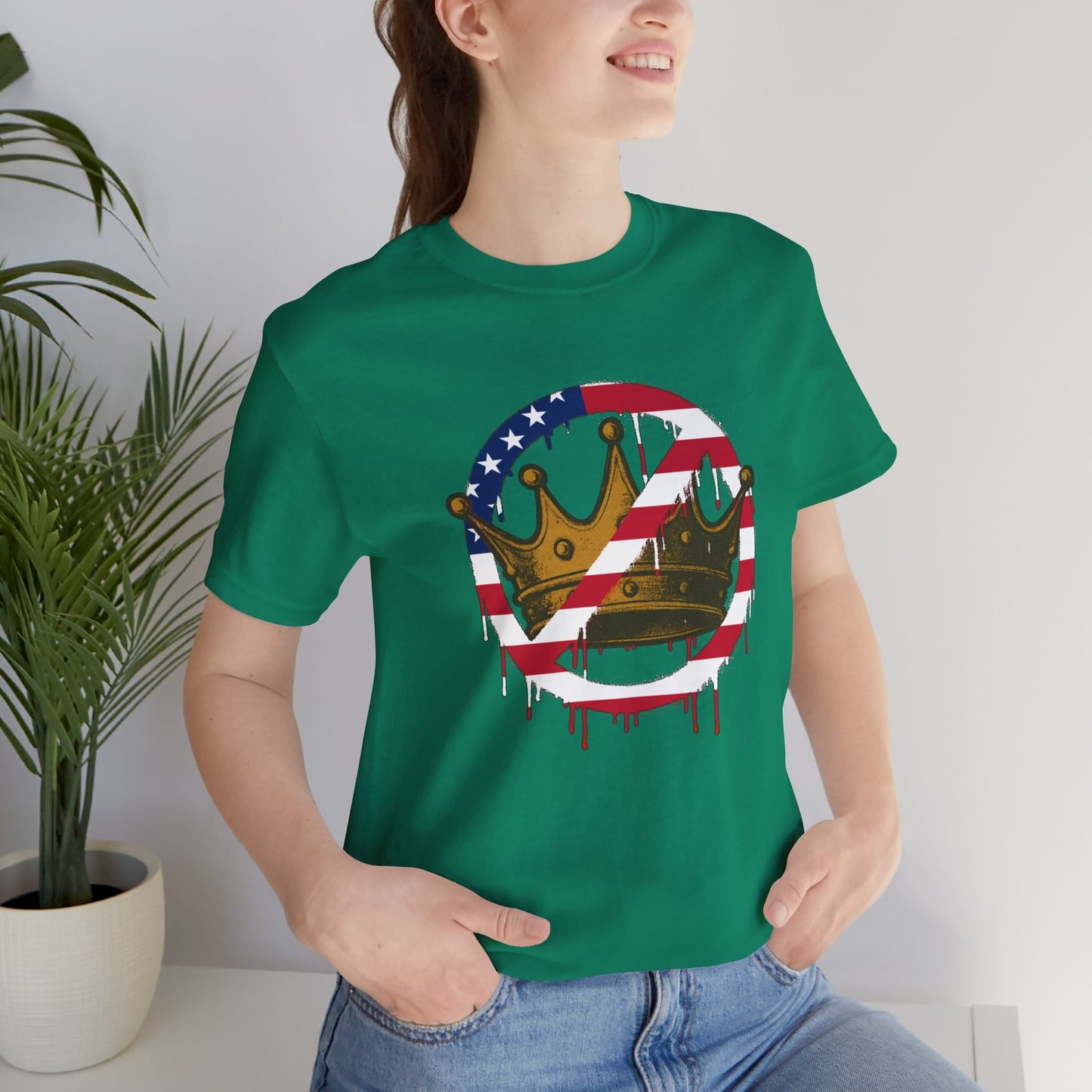 No Kings Protest T-Shirt – Anti-Authoritarian Democracy Graphic Tee