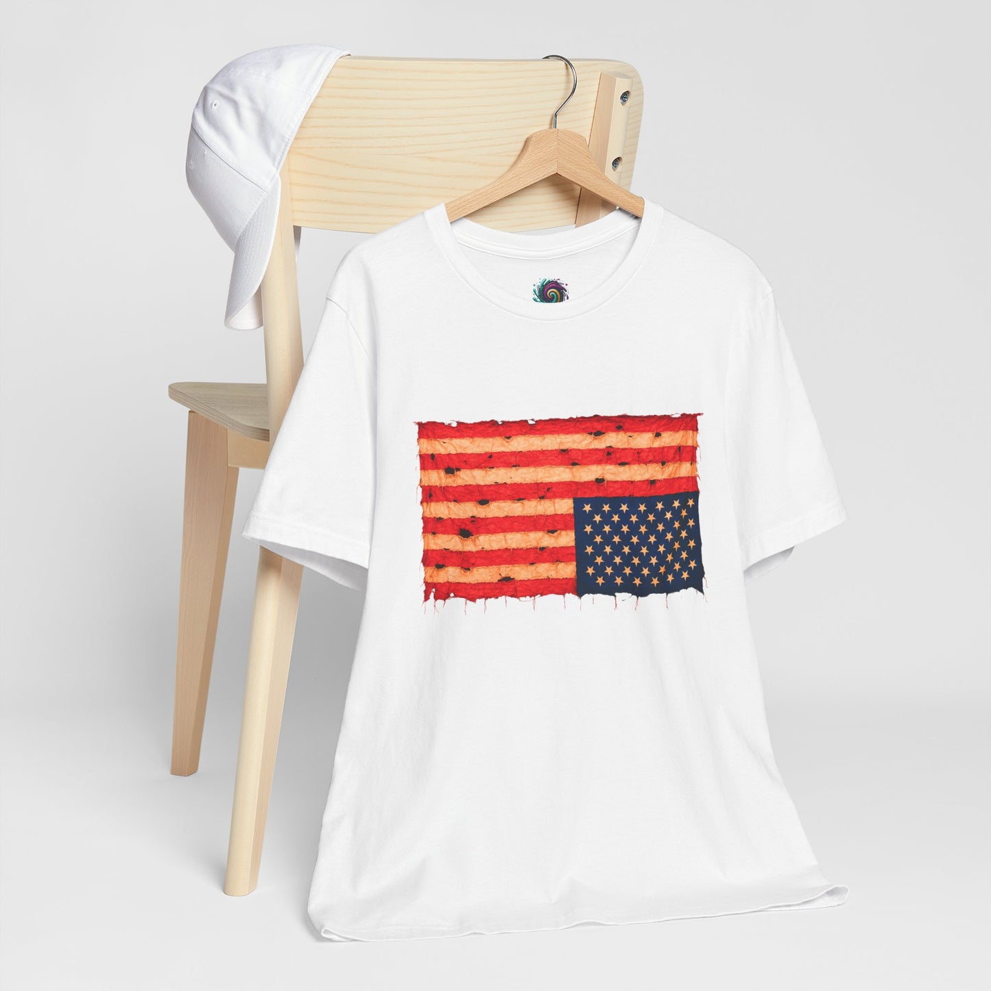 Inverted Flag Distress T-Shirt – Symbolic Upside Down Flag Design