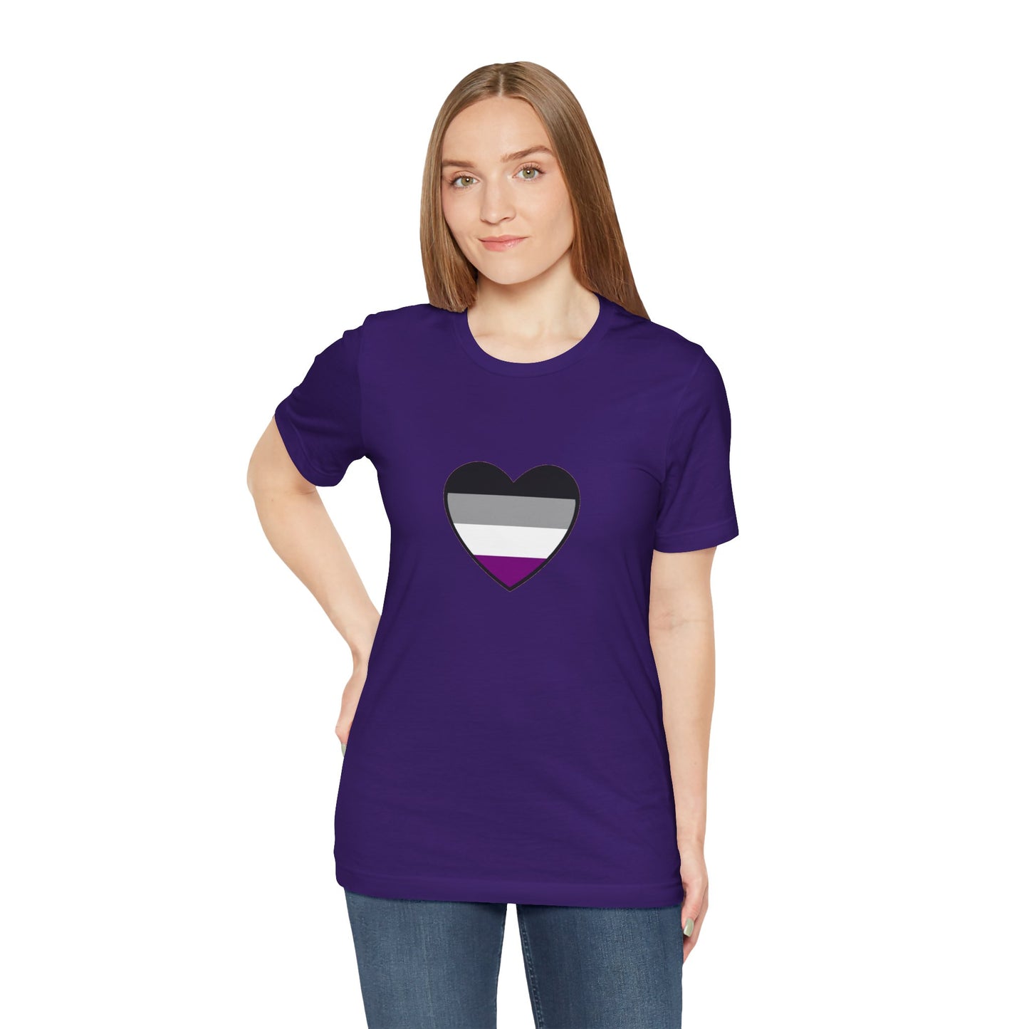 Asexual Pride Flag Heart T-Shirt – Ace Flag LGBTQ+ Graphic Tee - WhimSpin - https://whimspin.com