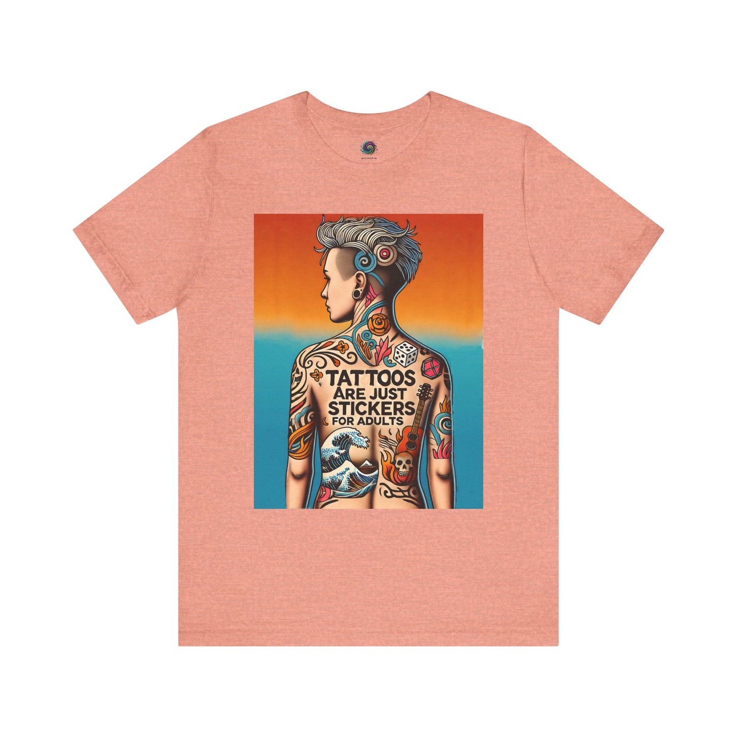 Tattoos Are Just Stickers for Adults T-Shirt – Funny Tattoo Lover Graphic Tee - WhimSpin - https://whimspin.com