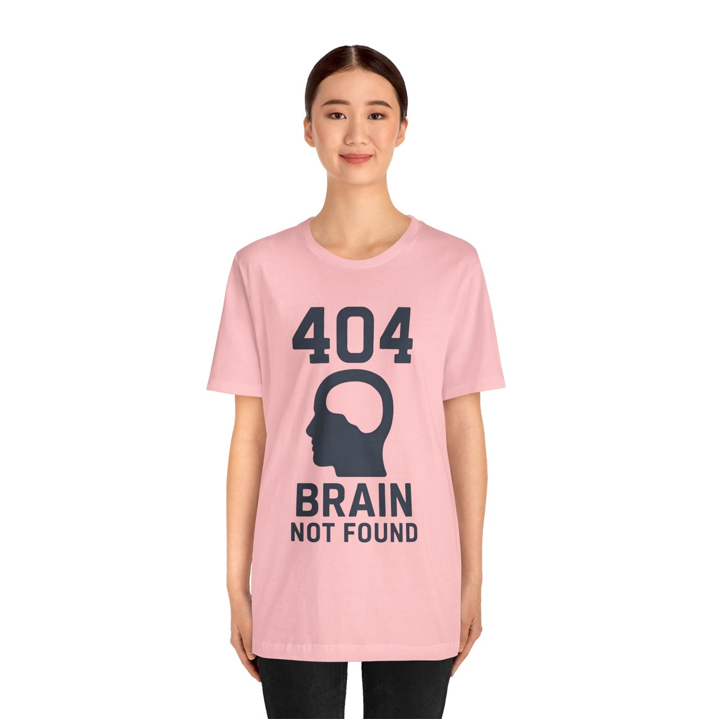 404 Brain Not Found T-Shirt – Techie Humor for Nerds & Geeks