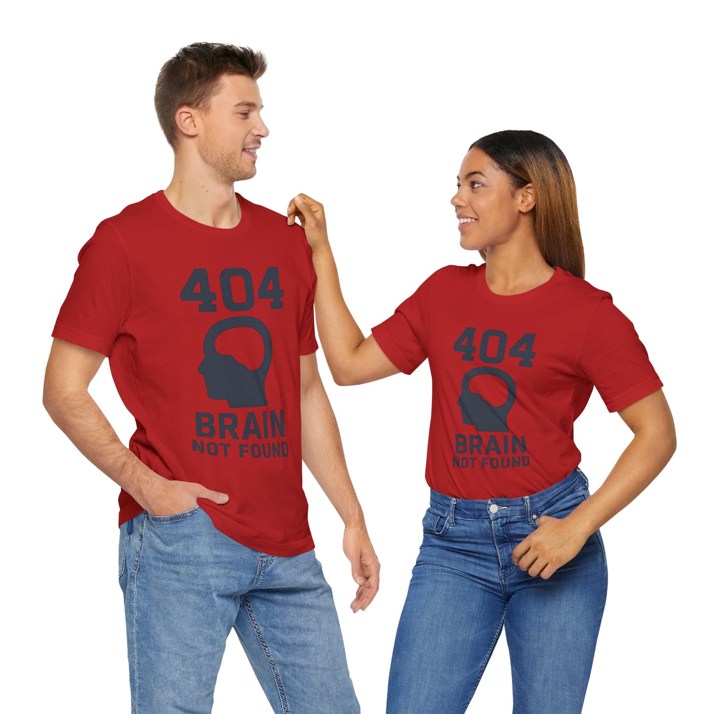 404 Brain Not Found T-Shirt – Techie Humor for Nerds & Geeks