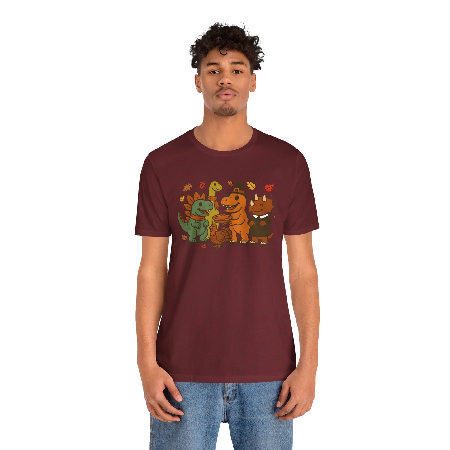 Thanksgiving Dinosaur T-Shirt – Funny Dino Thanksgiving Tee