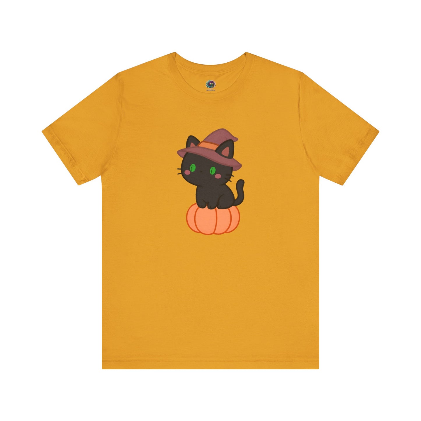 Halloween Cat Shirt – Cute Cat on a Pumpkin Graphic Tee
