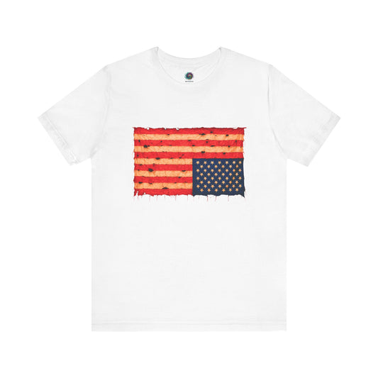 Inverted Flag Distress T-Shirt – Symbolic Upside Down Flag Design