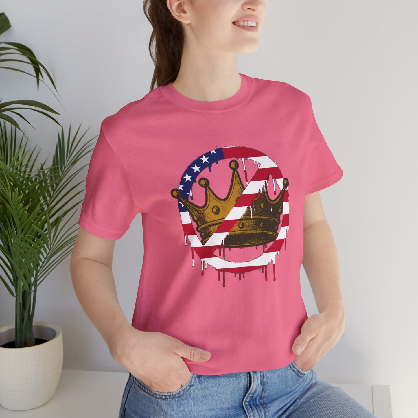 No Kings Protest T-Shirt – Anti-Authoritarian Democracy Graphic Tee