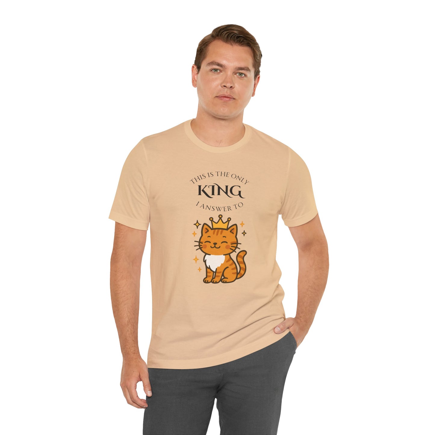 "The Only King I Answer To" T-Shirt – Cute Cat Lady Tee - WhimSpin - https://whimspin.com