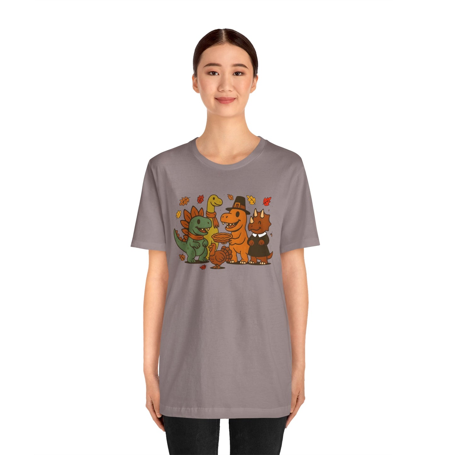 Thanksgiving Dinosaur T-Shirt – Funny Dino Thanksgiving Tee