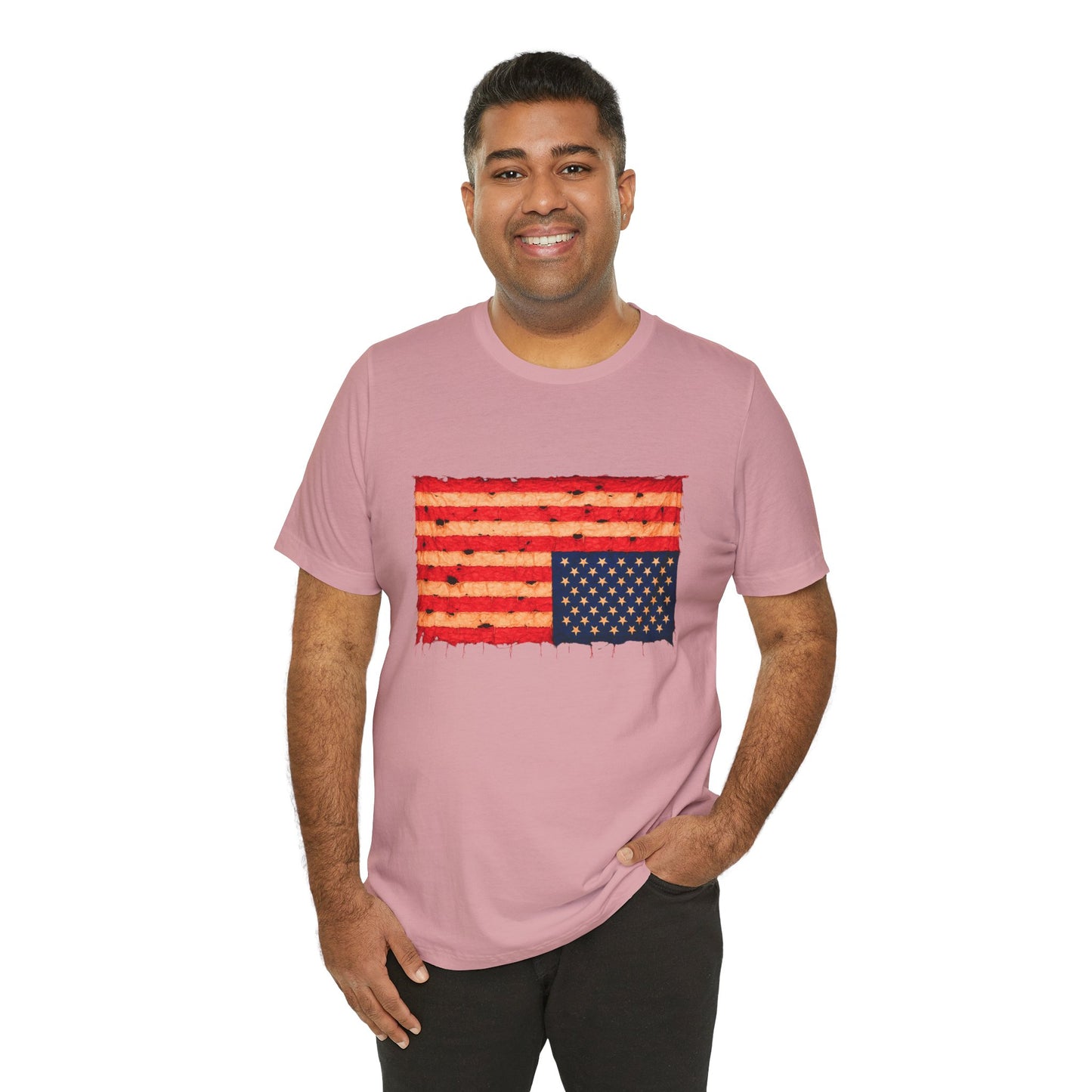Inverted Flag Distress T-Shirt – Symbolic Upside Down Flag Design