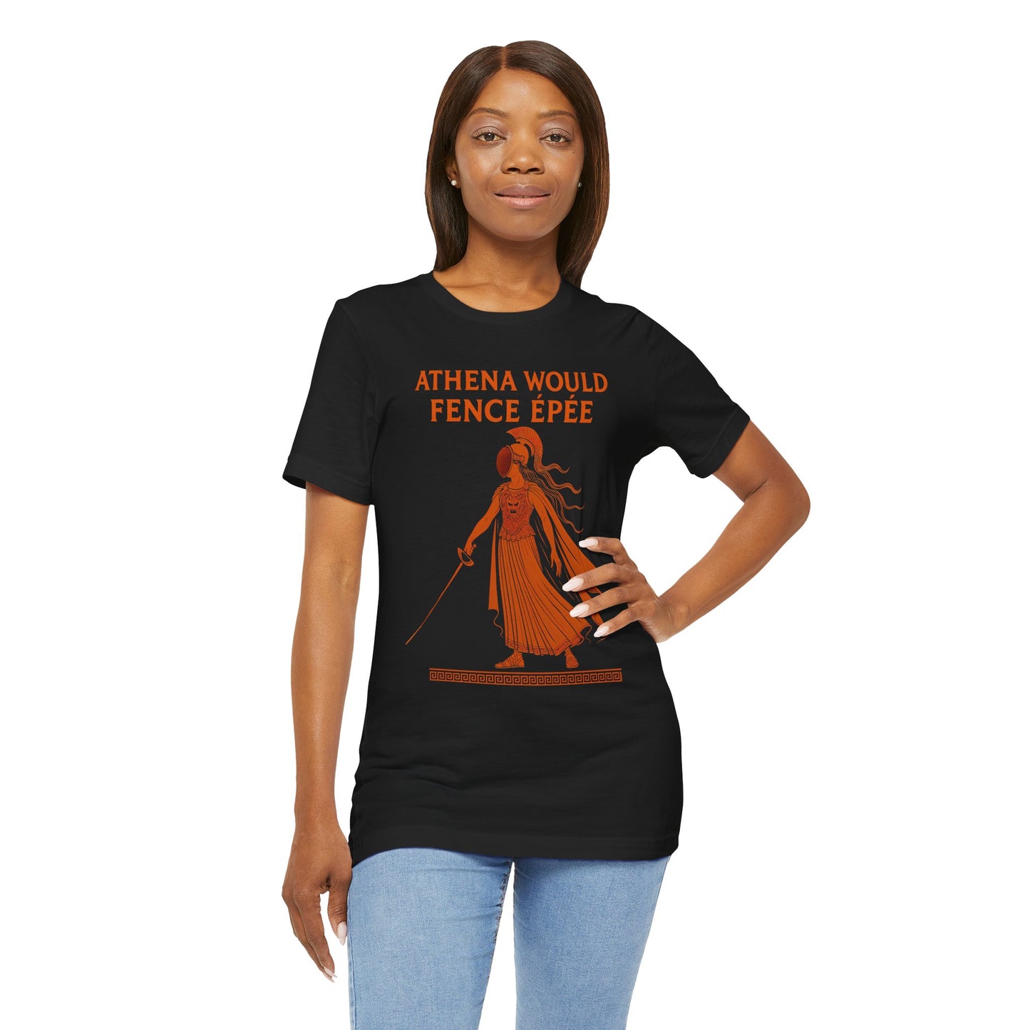 Athena Would Fence Épée Tee – Greek Mythology Fencing Shirt - WhimSpin - https://whimspin.com