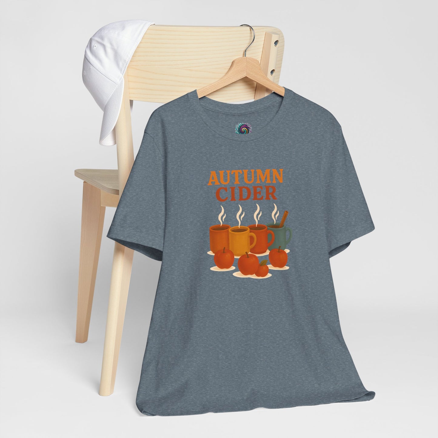 Autumn Cider T-Shirt – Cozy Fall Graphic Tee with Steaming Mugs