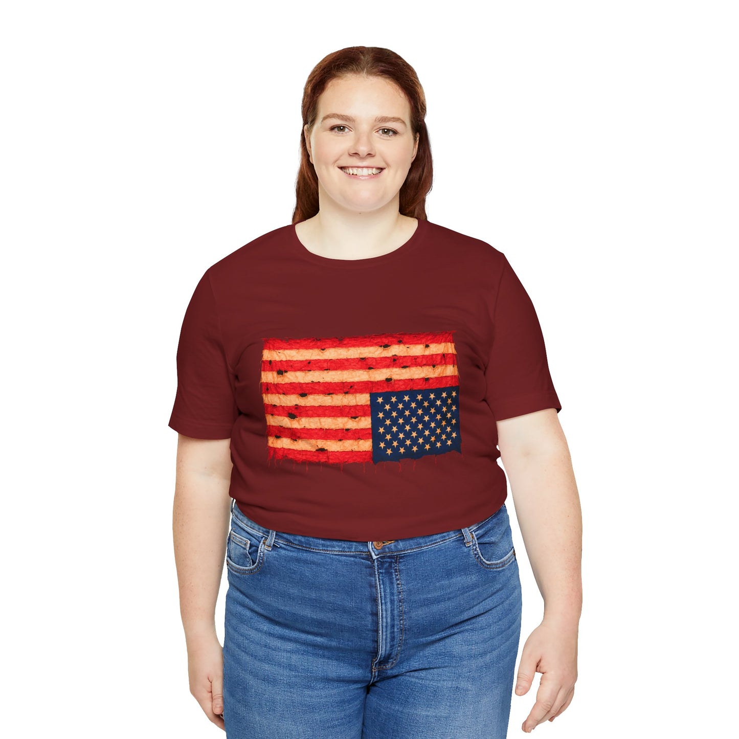 Inverted Flag Distress T-Shirt – Symbolic Upside Down Flag Design