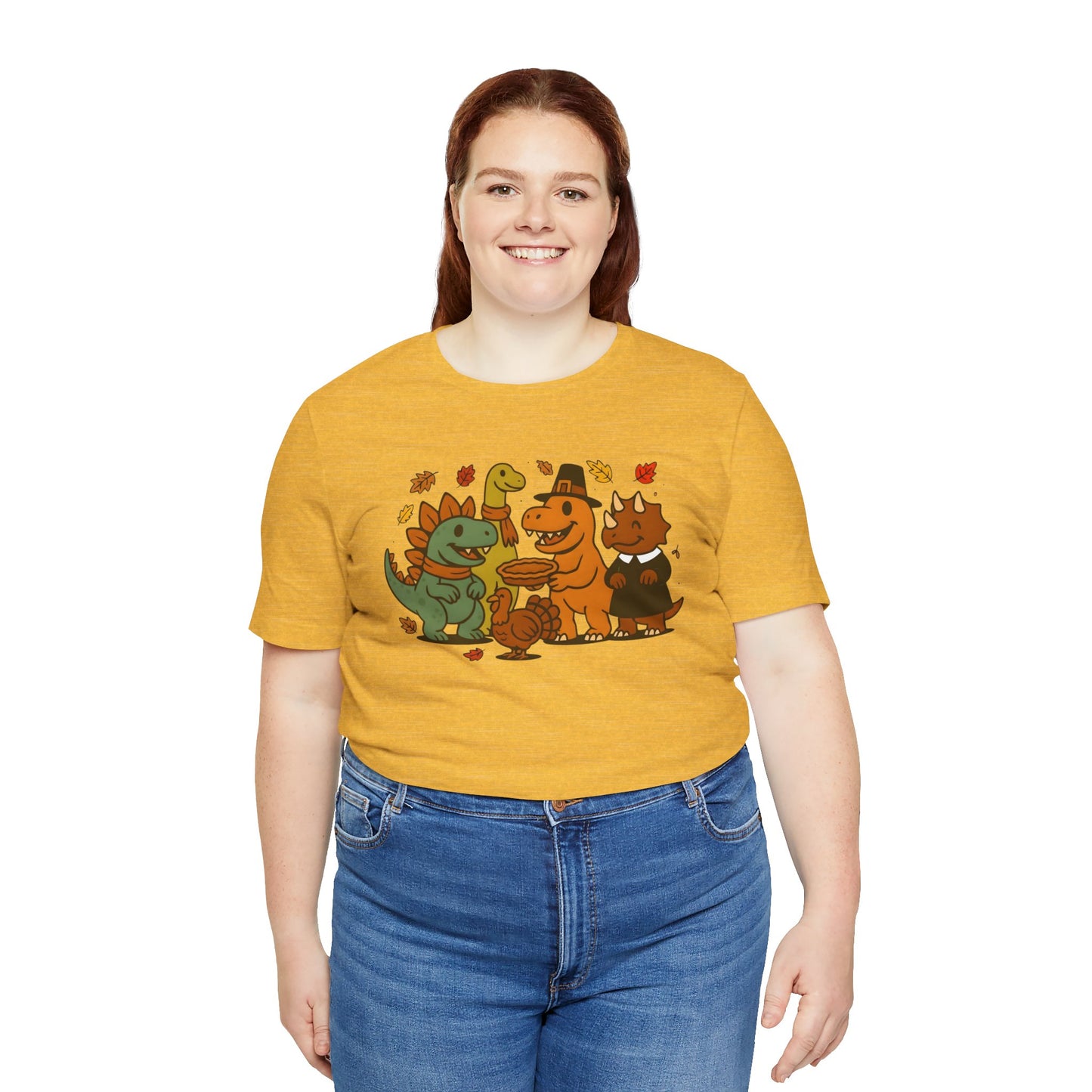 Thanksgiving Dinosaur T-Shirt – Funny Dino Thanksgiving Tee