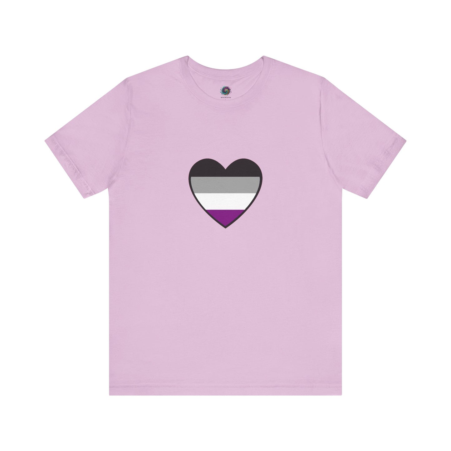 Asexual Pride Flag Heart T-Shirt – Ace Flag LGBTQ+ Graphic Tee - WhimSpin - https://whimspin.com