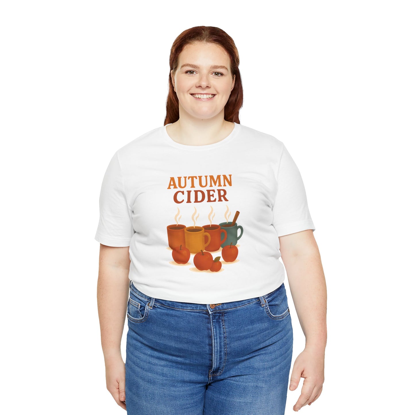 Autumn Cider T-Shirt – Cozy Fall Graphic Tee with Steaming Mugs