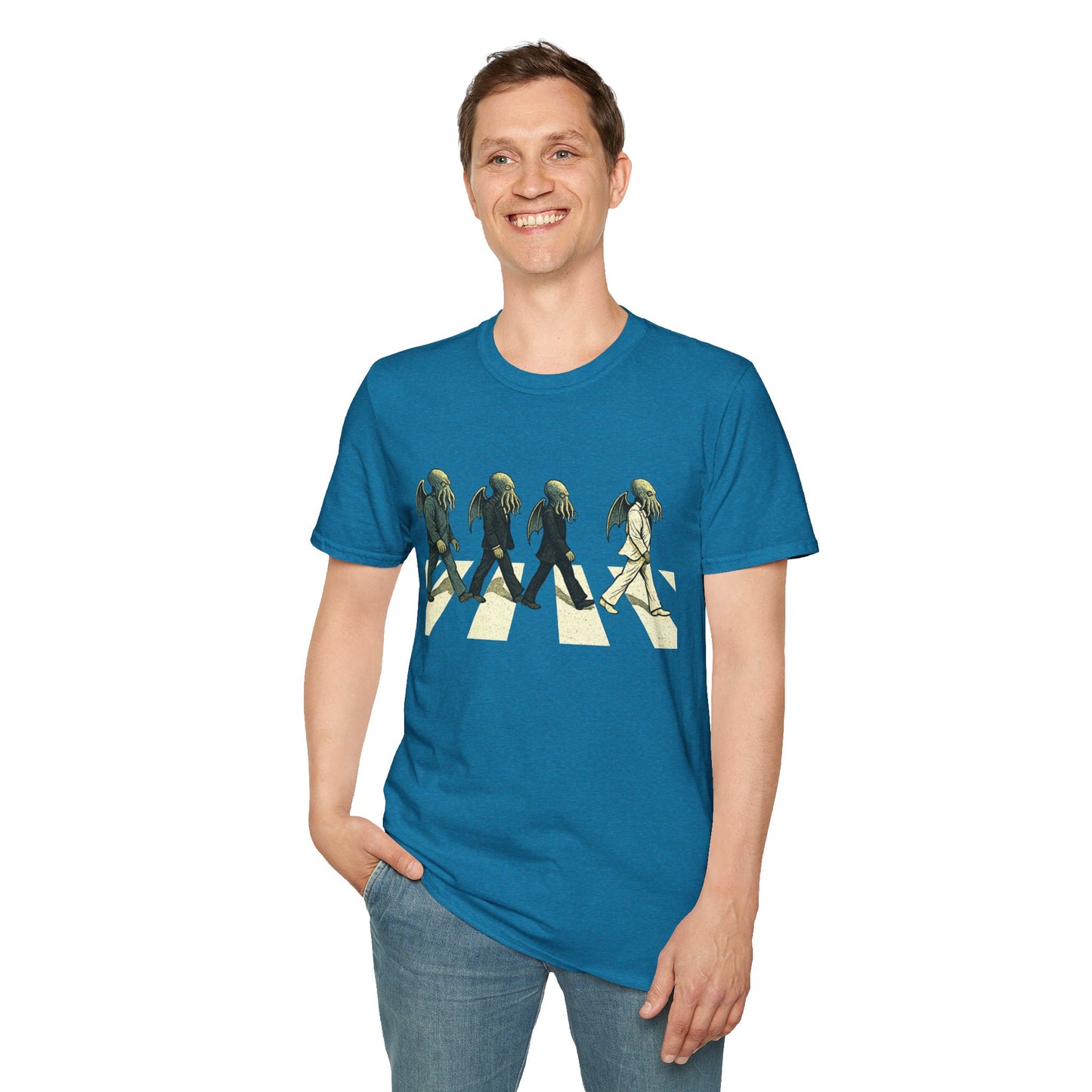 Cthulhu Crossing T-Shirt – Beatles Abbey Road Parody Tee | WhimSpin - WhimSpin - https://whimspin.com
