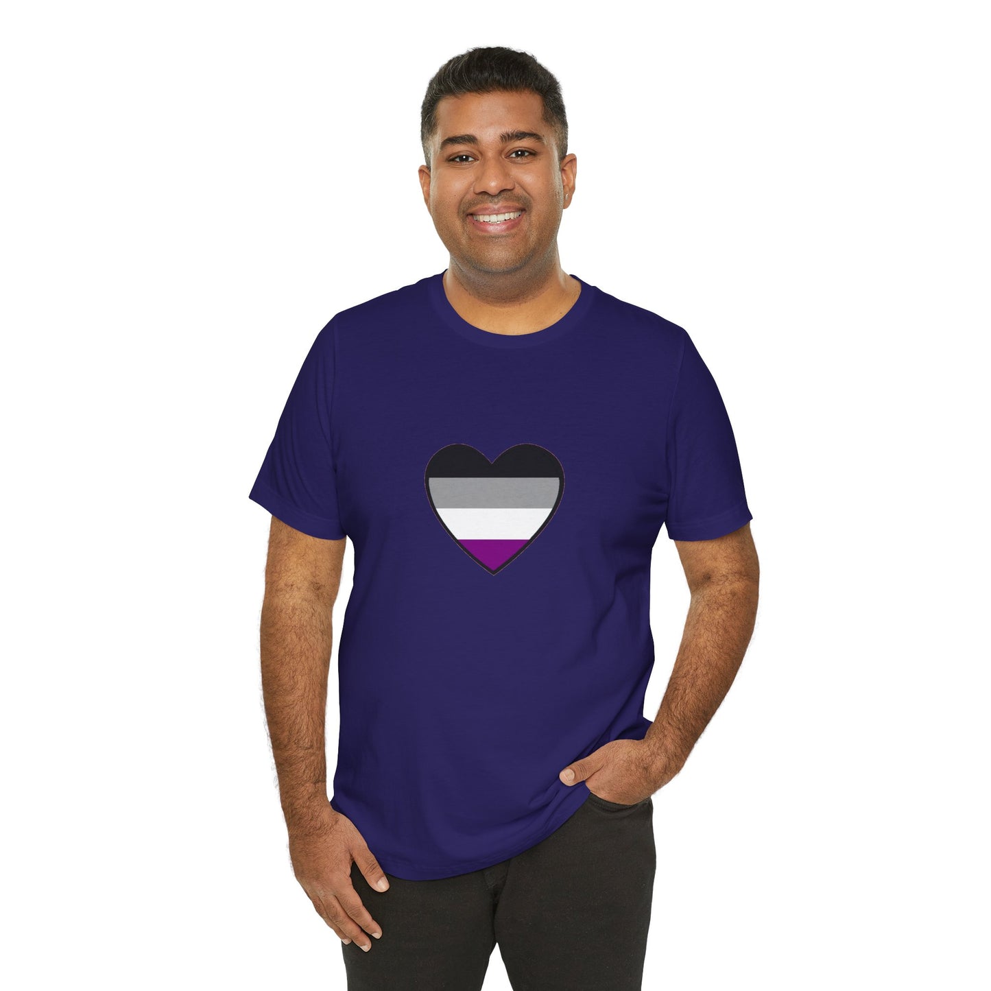 Asexual Pride Flag Heart T-Shirt – Ace Flag LGBTQ+ Graphic Tee - WhimSpin - https://whimspin.com
