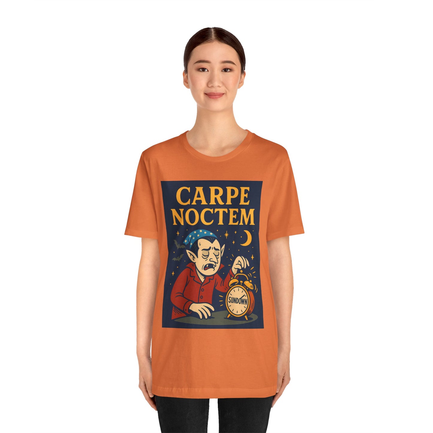 Carpe Noctem Vampire T-Shirt – Funny Halloween Tee for Night Owls