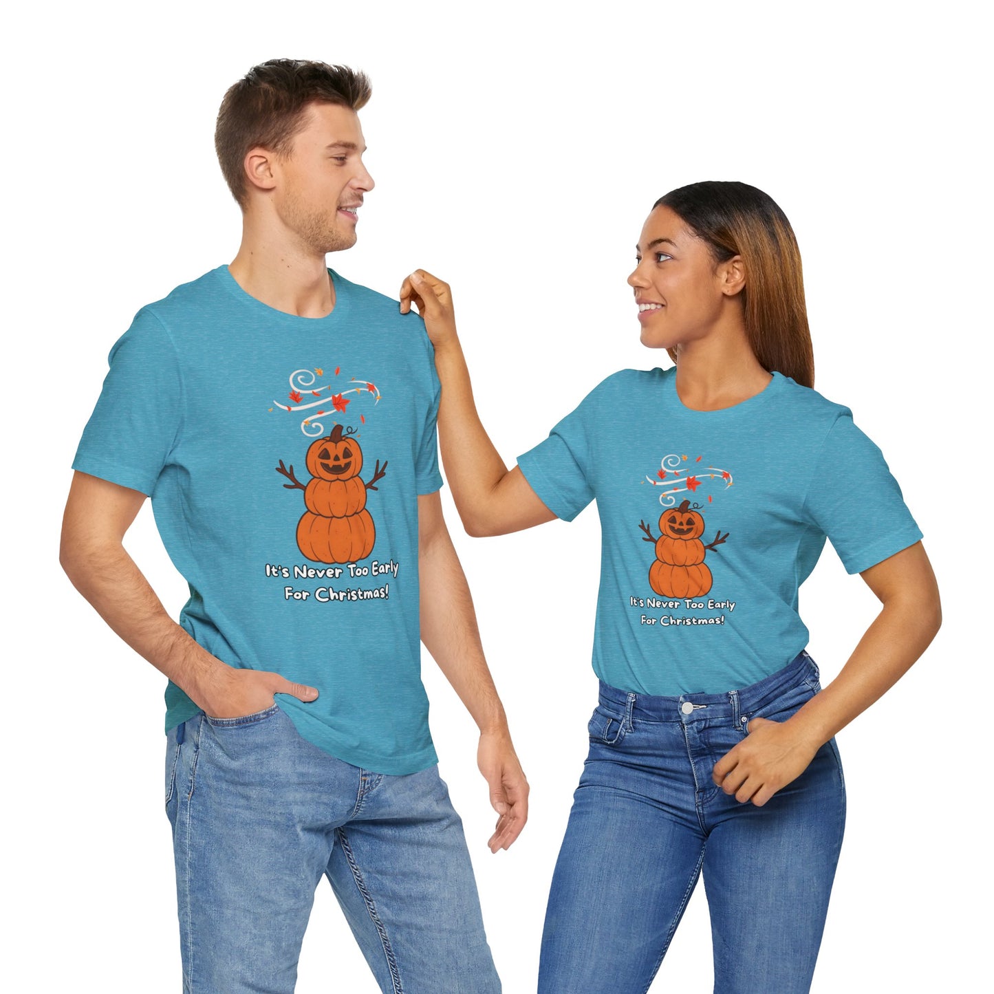 Pumpkin Snowman Shirt – Funny Halloween Christmas Mashup Tee