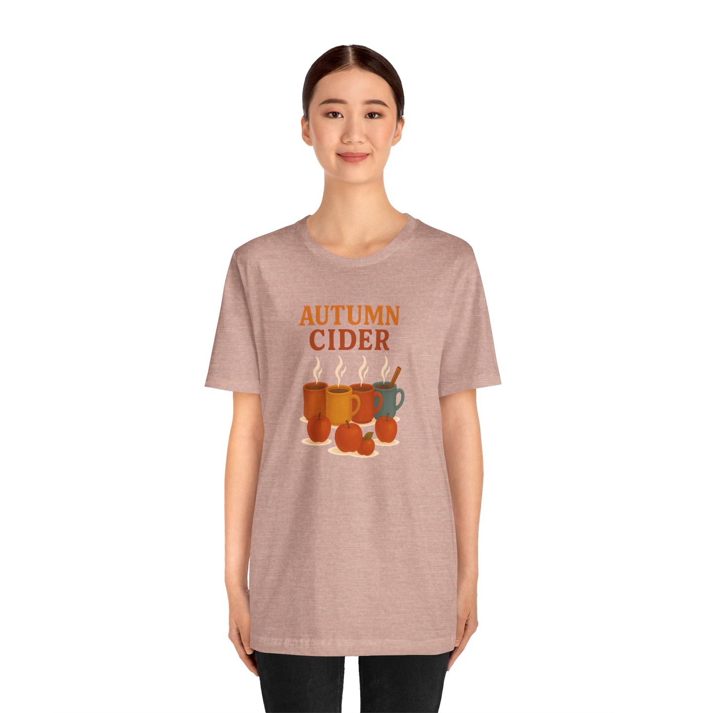 Autumn Cider T-Shirt – Cozy Fall Graphic Tee with Steaming Mugs