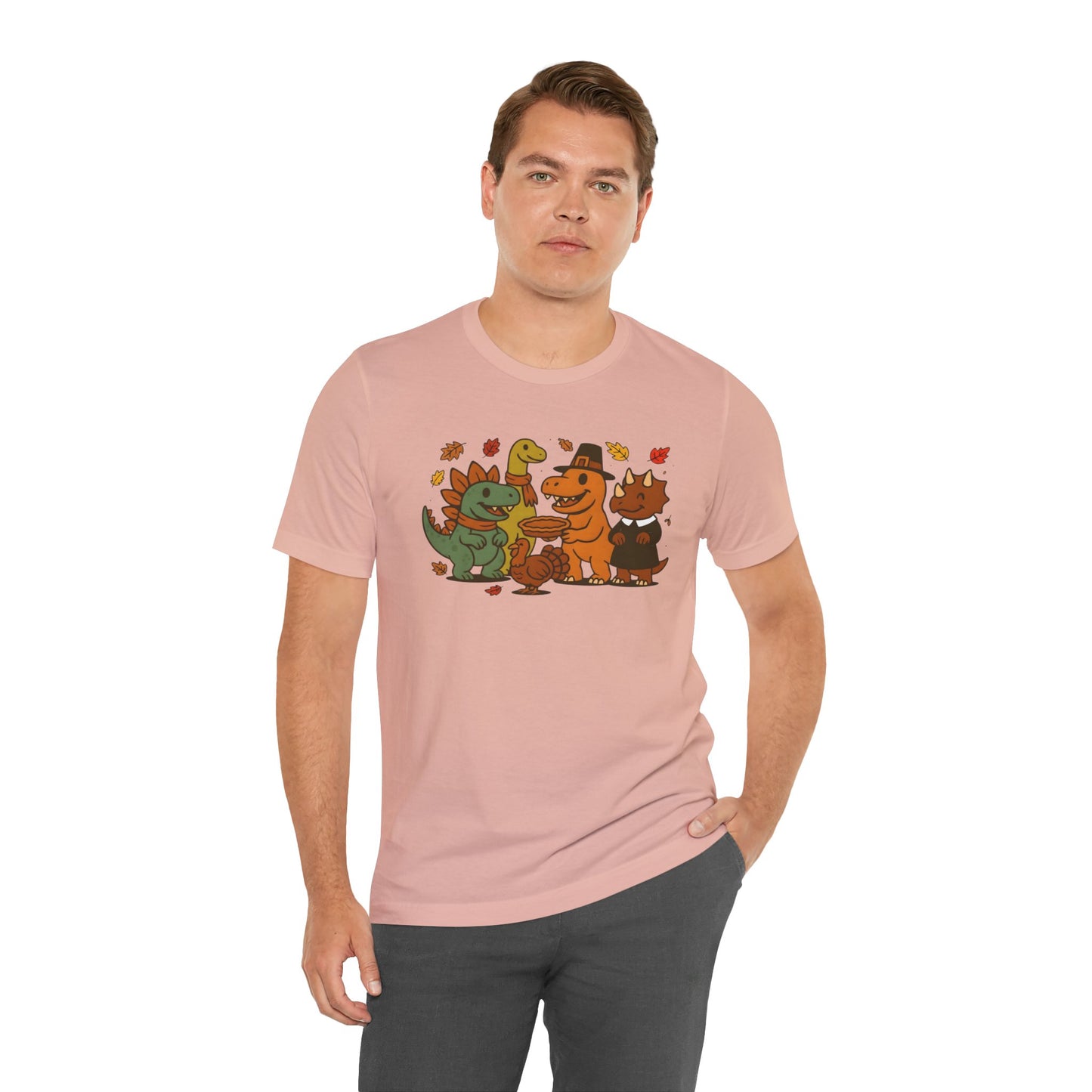 Thanksgiving Dinosaur T-Shirt – Funny Dino Thanksgiving Tee