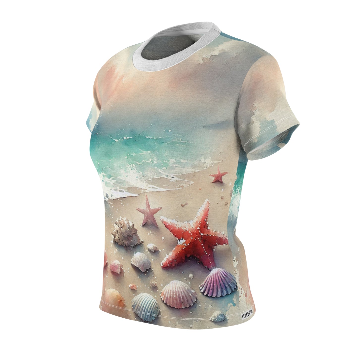Beachcomber’s Dream Watercolor Seashell T-Shirt - WhimSpin - https://whimspin.com