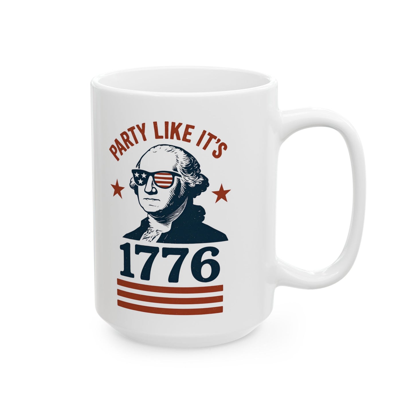 Founding Father Fun Mug – Patriotic Coffee Cup with Retro Vibes 11oz & 15oz - WhimSpin - https://whimspin.com