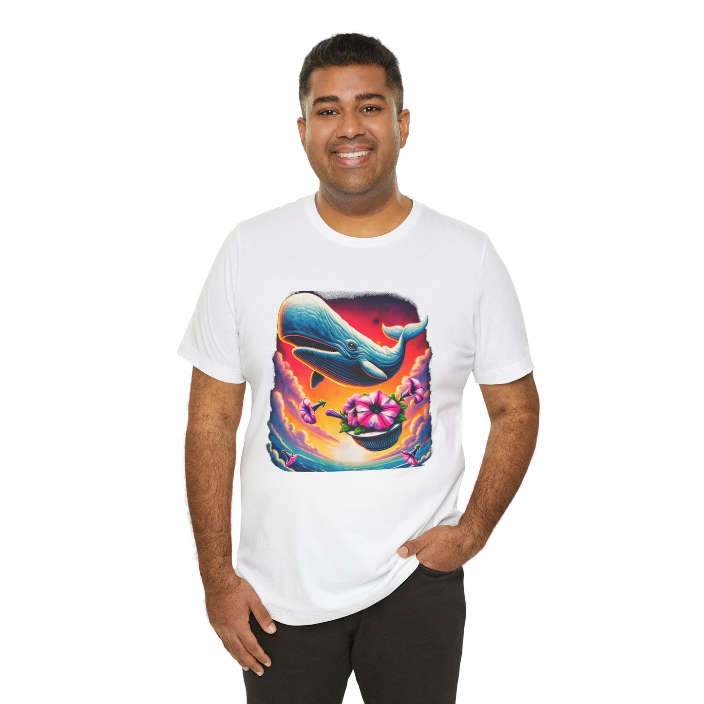"Oh No, Not Again" Petunias and Whale Funny TShirt – Unisex Tee