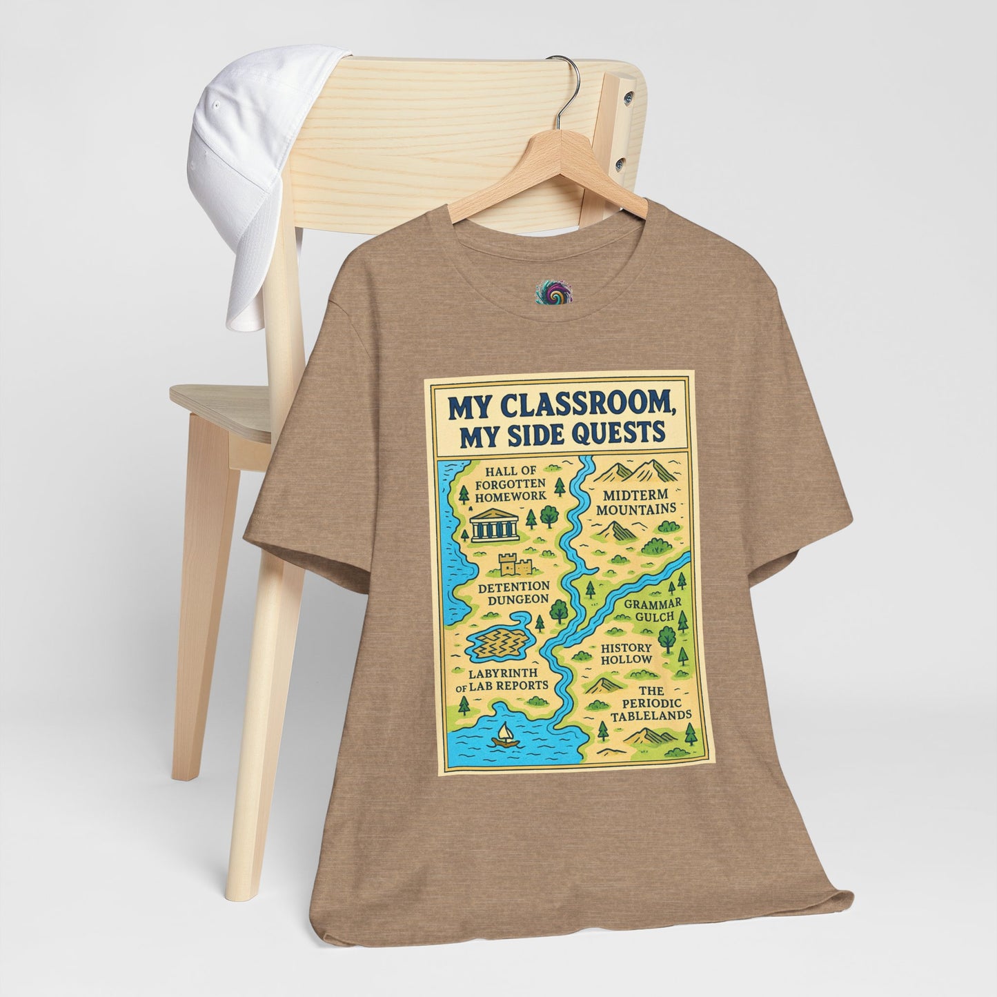 My Classroom, My Side Quests T-Shirt – RPG Map Tee for Teachers