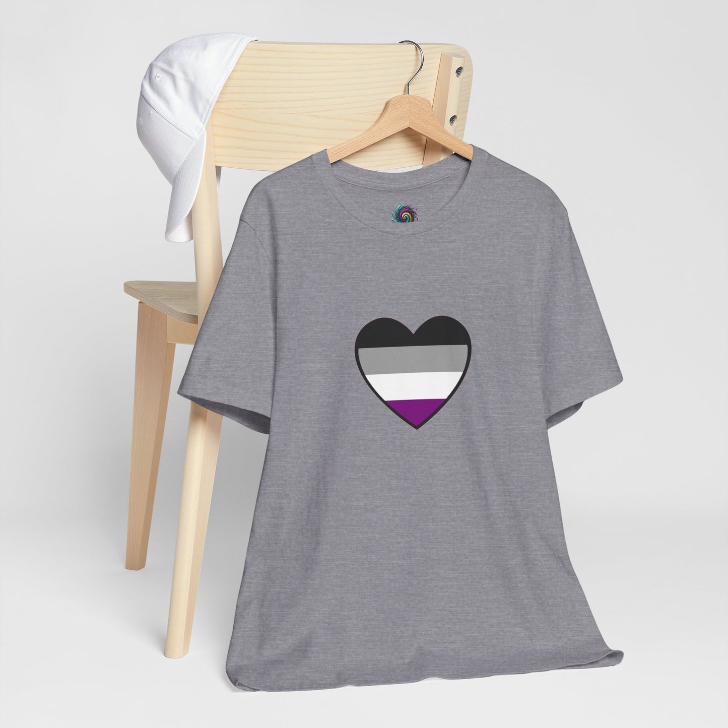 Asexual Pride Flag Heart T-Shirt – Ace Flag LGBTQ+ Graphic Tee - WhimSpin - https://whimspin.com