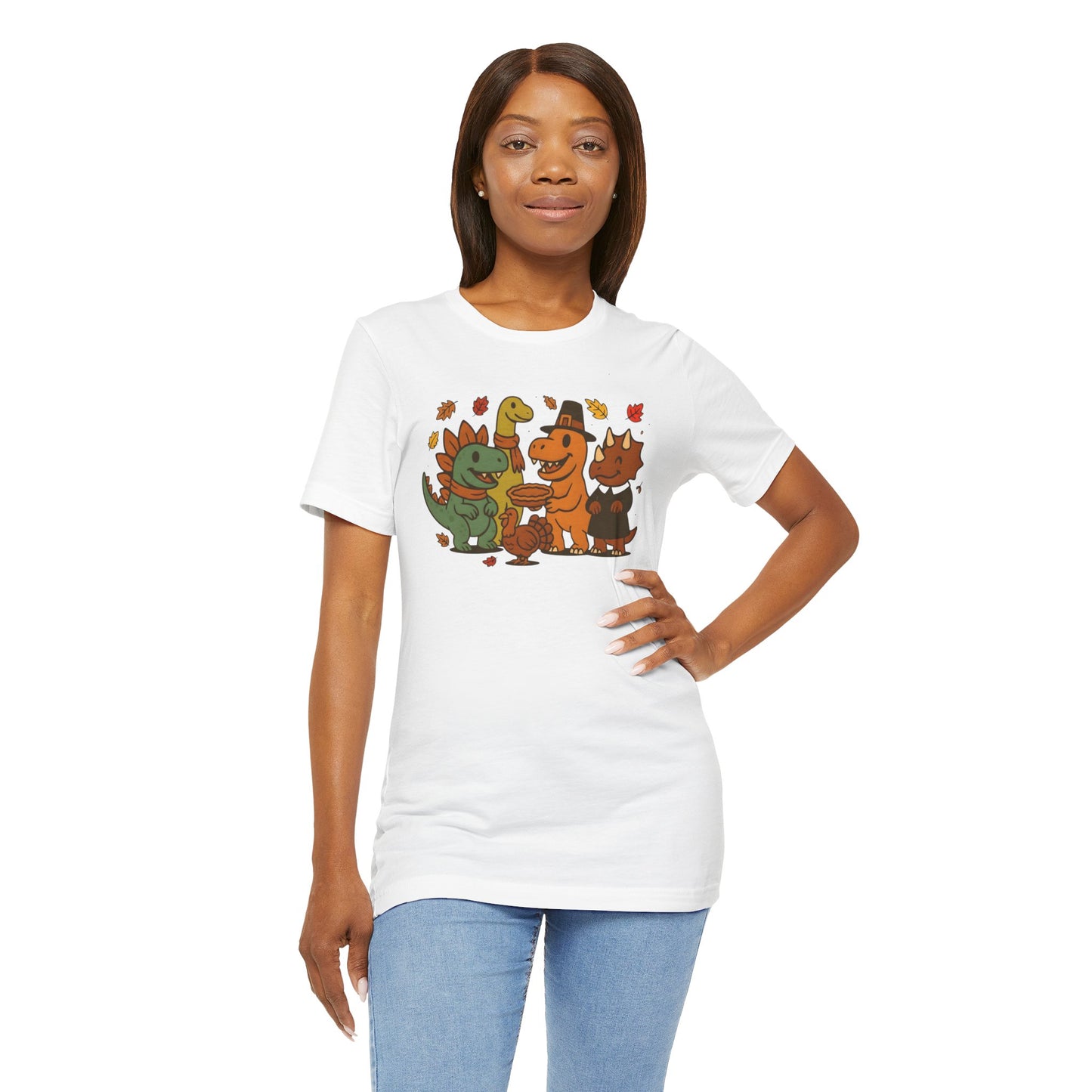Thanksgiving Dinosaur T-Shirt – Funny Dino Thanksgiving Tee