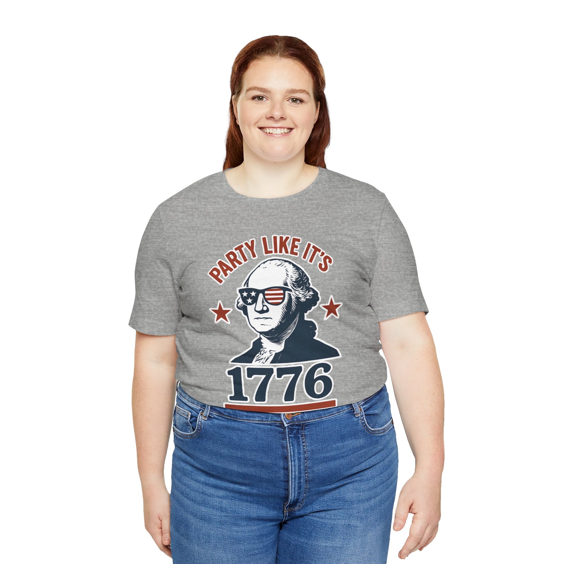 Party Like It's 1776 T-Shirt – Funny 4th of July Tee with George Washington Graphic - WhimSpin - https://whimspin.com