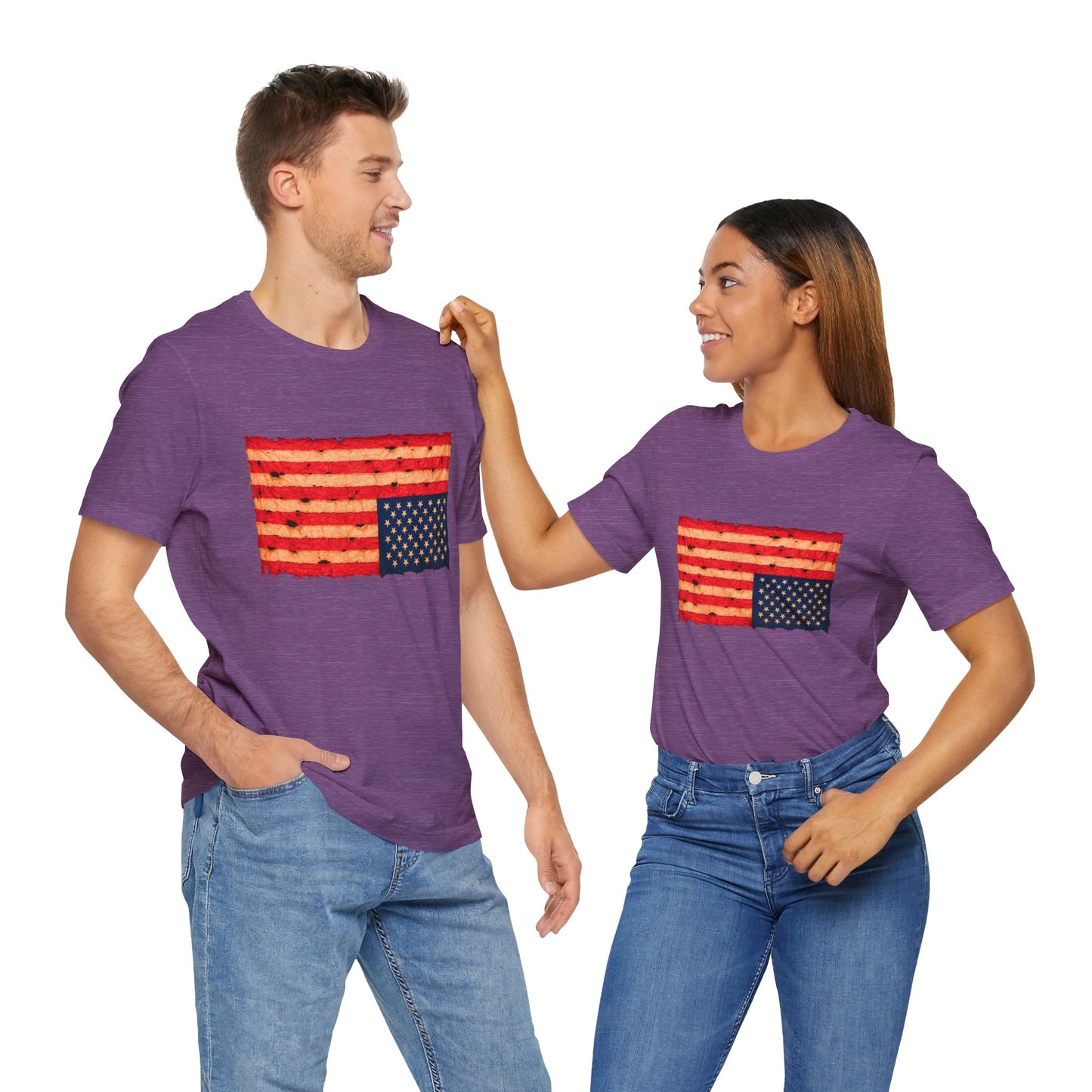 Inverted Flag Distress T-Shirt – Symbolic Upside Down Flag Design