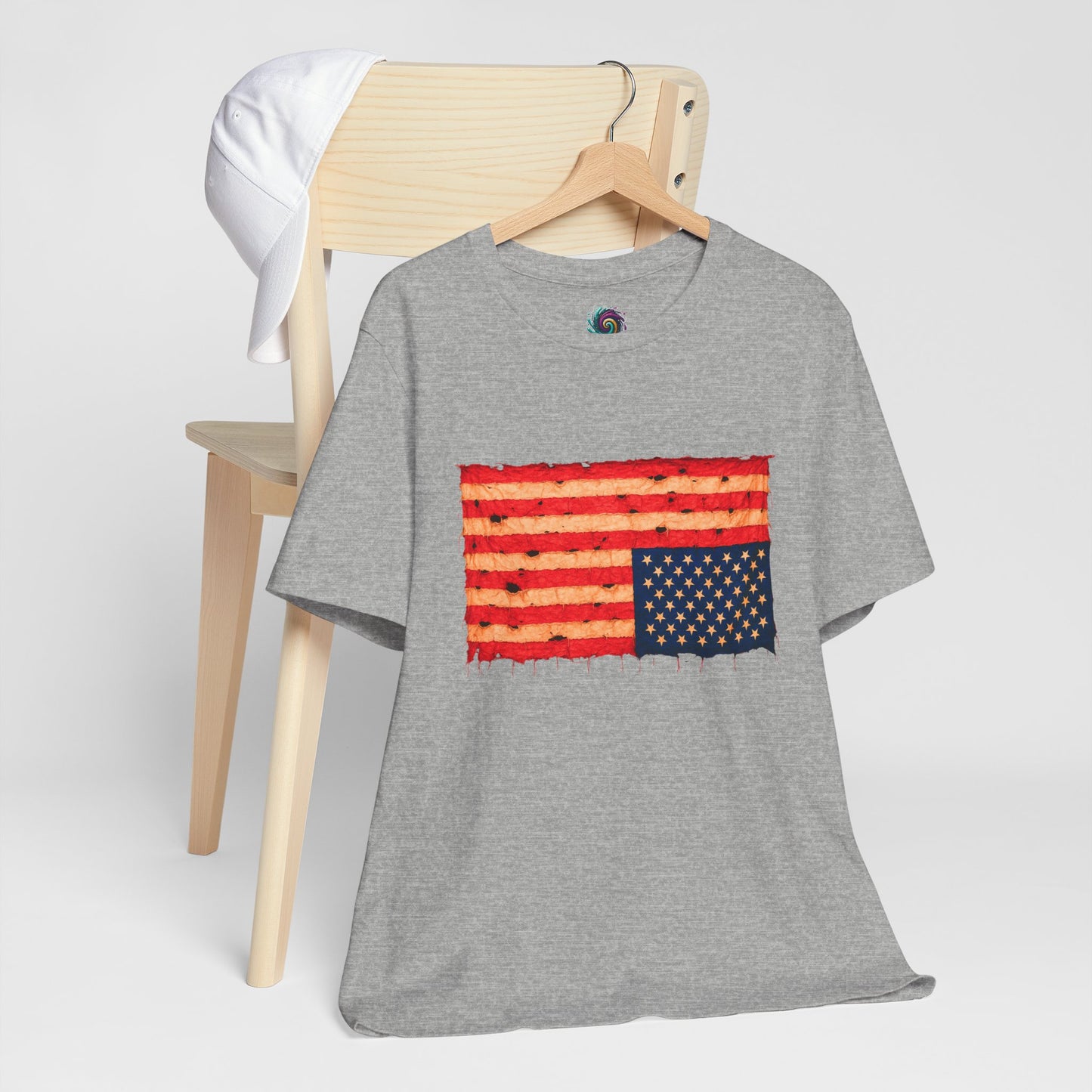Inverted Flag Distress T-Shirt – Symbolic Upside Down Flag Design