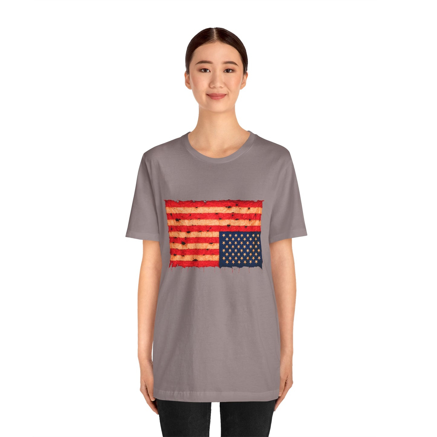 Inverted Flag Distress T-Shirt – Symbolic Upside Down Flag Design