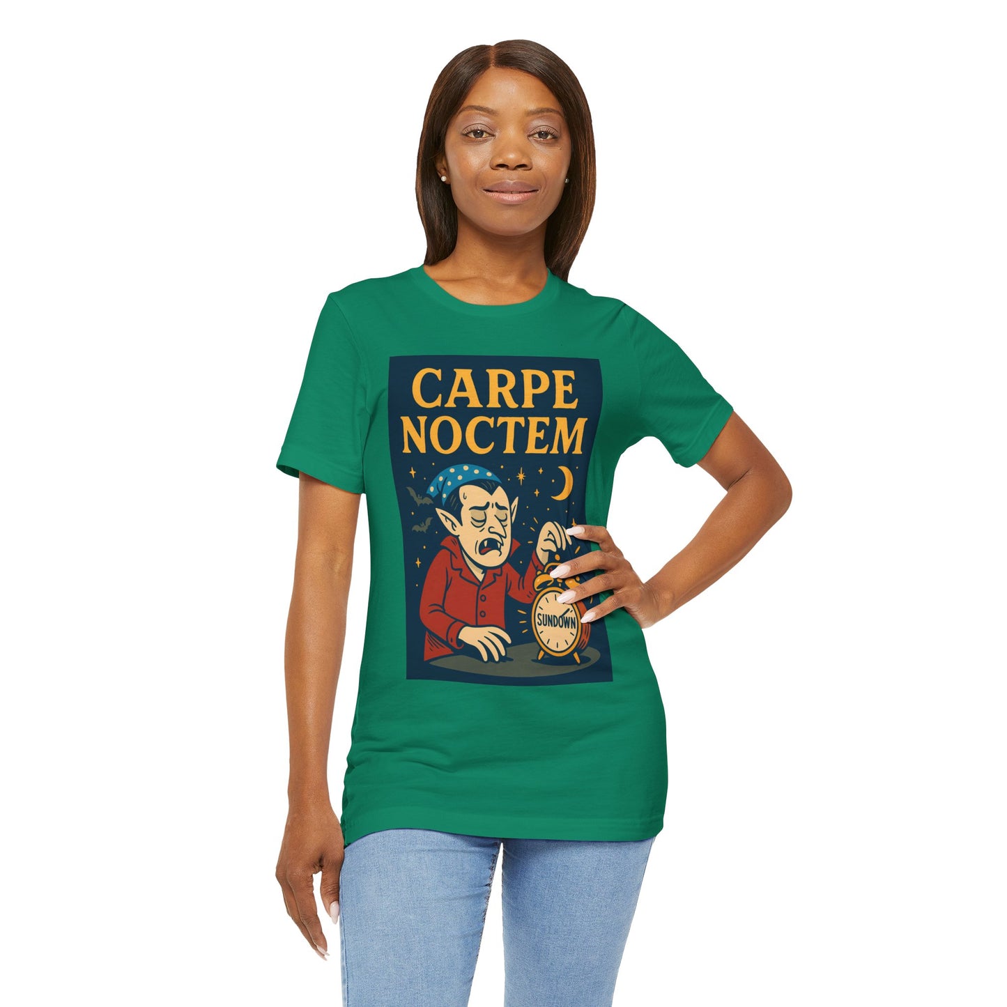 Carpe Noctem Vampire T-Shirt – Funny Halloween Tee for Night Owls