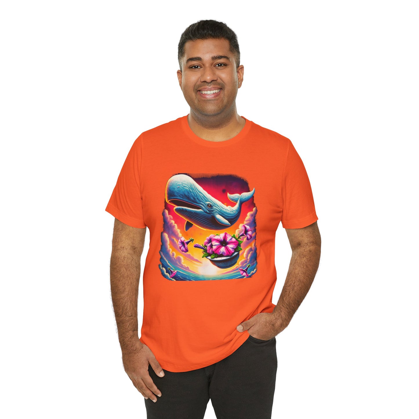 "Oh No, Not Again" Petunias and Whale Funny TShirt – Unisex Tee