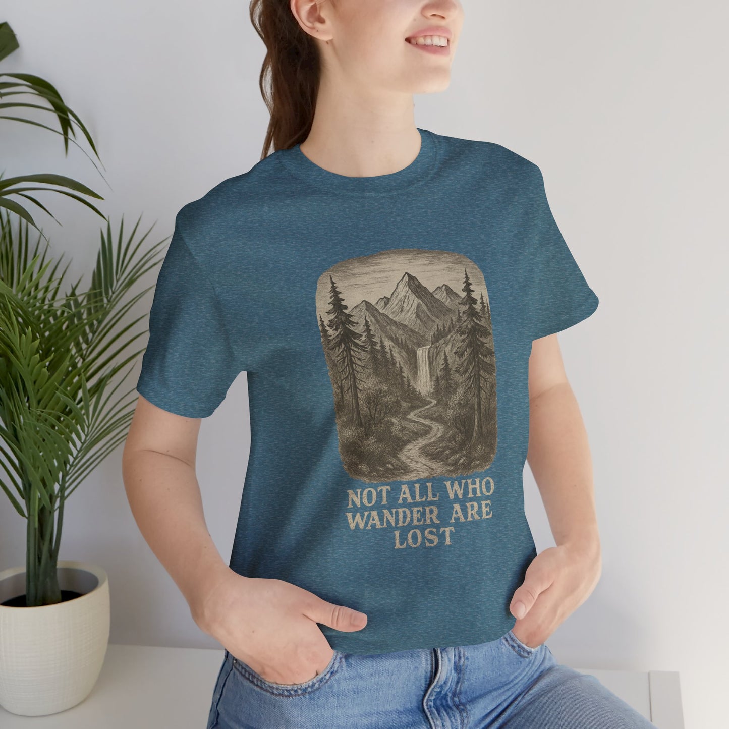 Not All Who Wander Are Lost T-Shirt – Tolkien Travel Tee for Nature Lovers