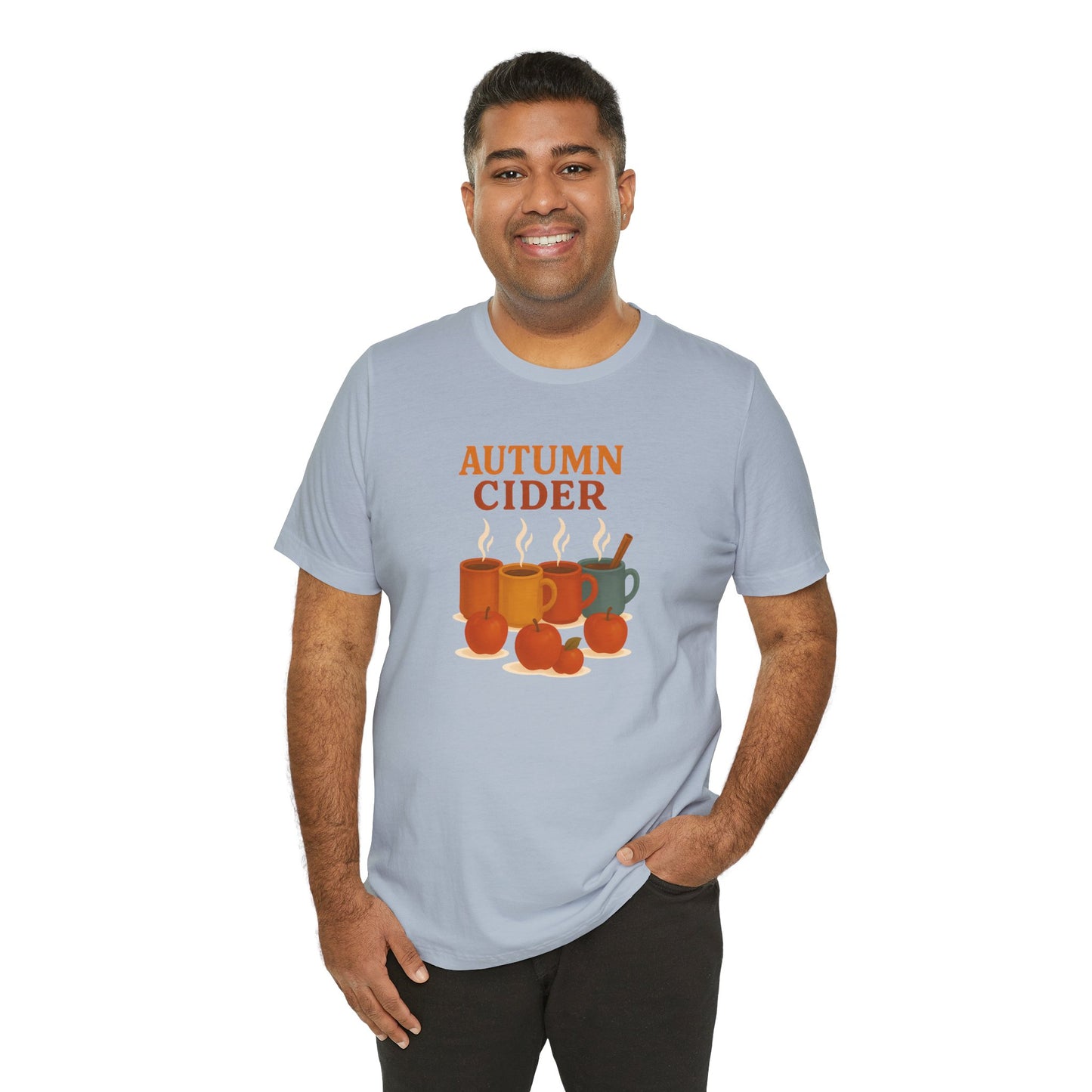 Autumn Cider T-Shirt – Cozy Fall Graphic Tee with Steaming Mugs
