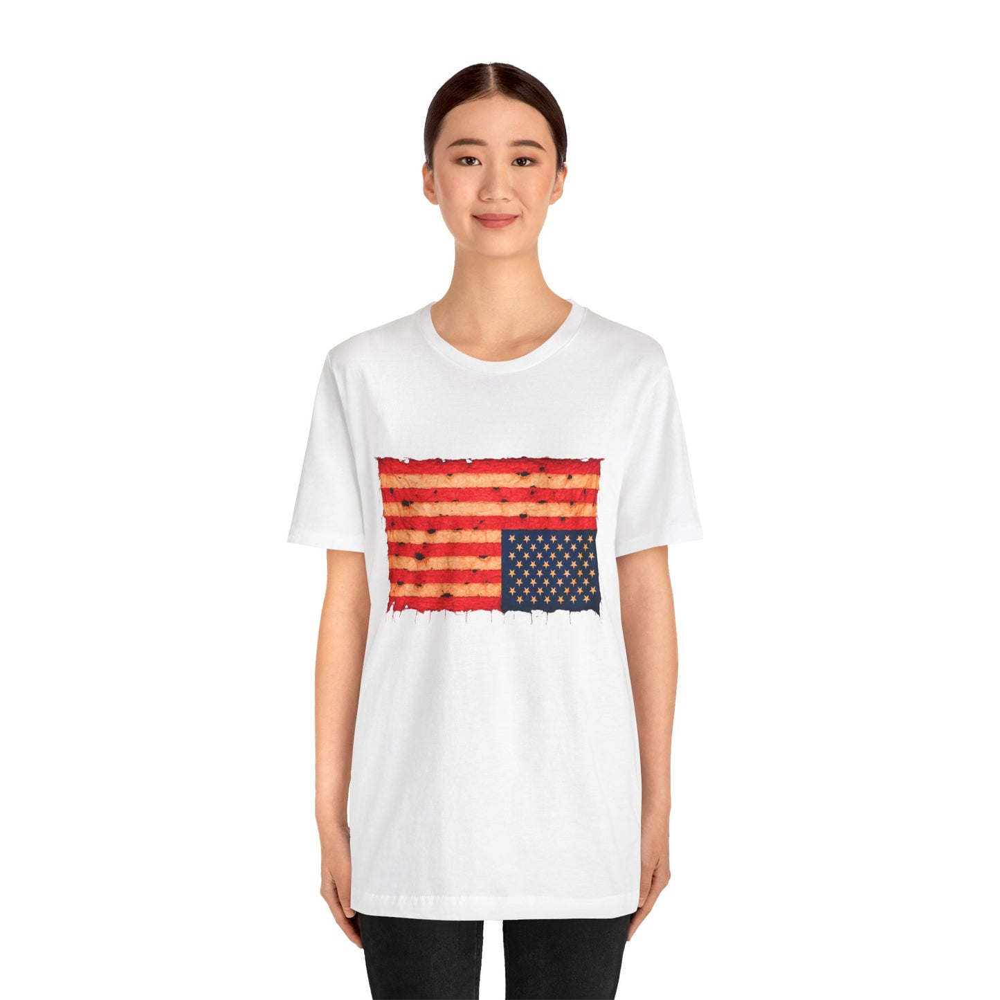 Inverted Flag Distress T-Shirt – Symbolic Upside Down Flag Design