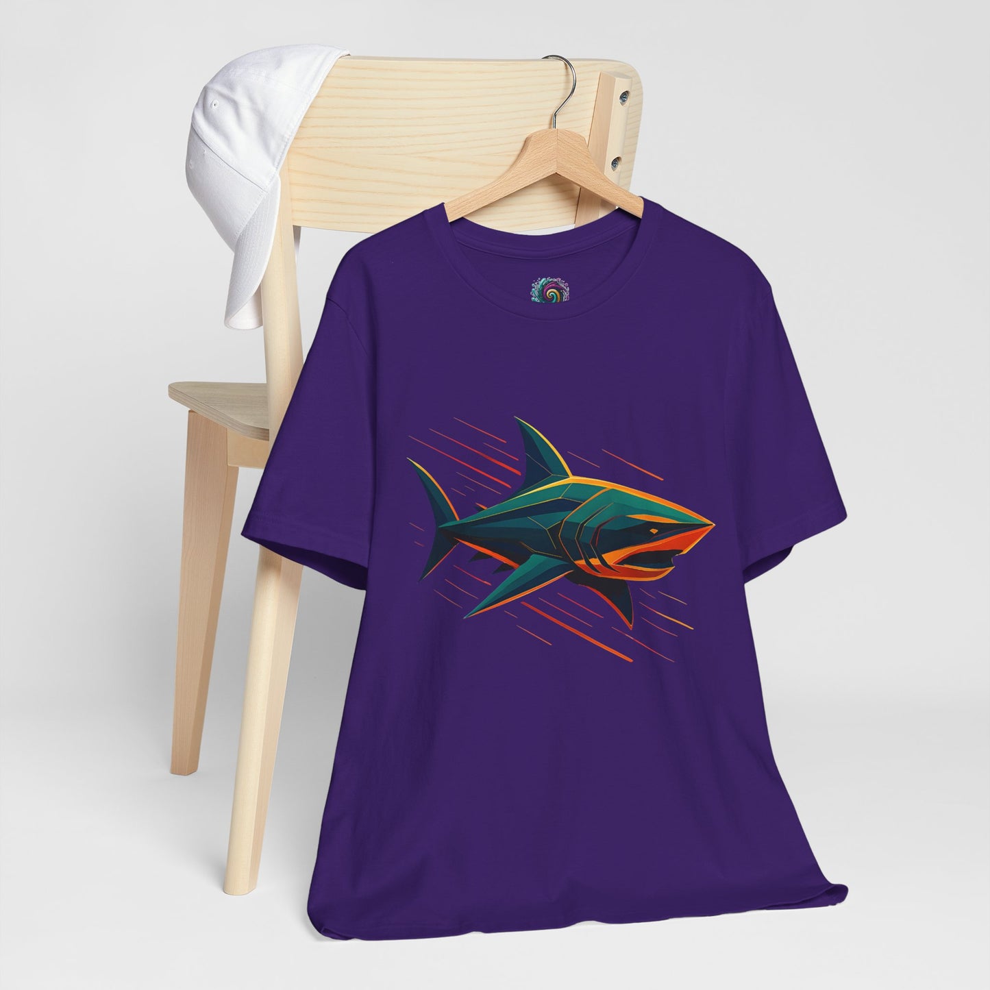 Electric Apex Shark T-Shirt – Bold Ocean Graphic Tee - WhimSpin - https://whimspin.com