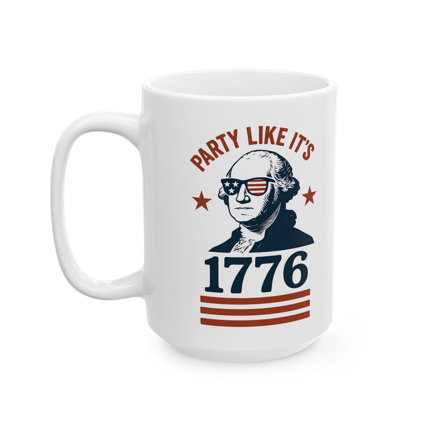 Founding Father Fun Mug – Patriotic Coffee Cup with Retro Vibes 11oz & 15oz - WhimSpin - https://whimspin.com