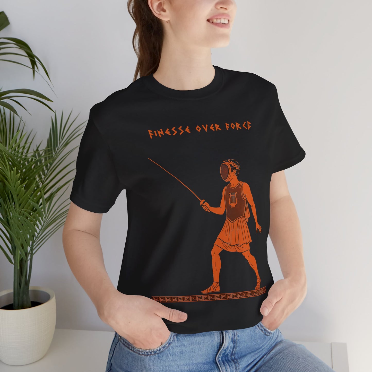Finesse Over Force T-Shirt – Unisex Fencing Tee for Tactical Athletes - WhimSpin - https://whimspin.com