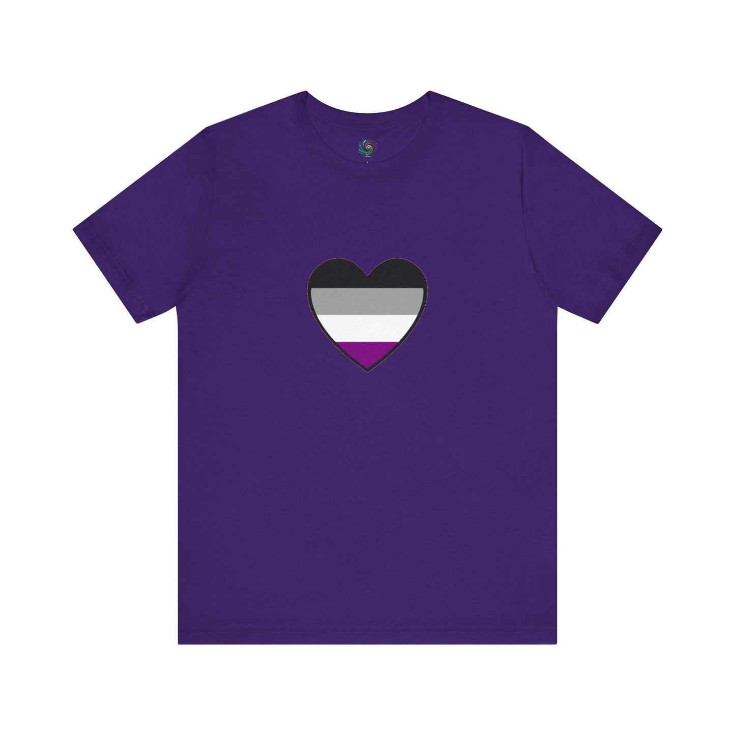 Asexual Pride Flag Heart T-Shirt – Ace Flag LGBTQ+ Graphic Tee - WhimSpin - https://whimspin.com